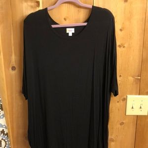 Solid Black LulaRoe Irma size XL